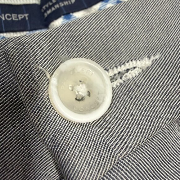 Pal Zileri Chinos 100% Cotton Mens Pants Grey 34x31 - Picture 4 of 13